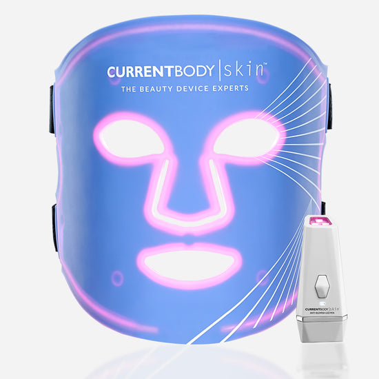 CurrentBody Skin LED Lichttherapie Maske und LED-Stift gegen Pickel und Unreinheiten Set